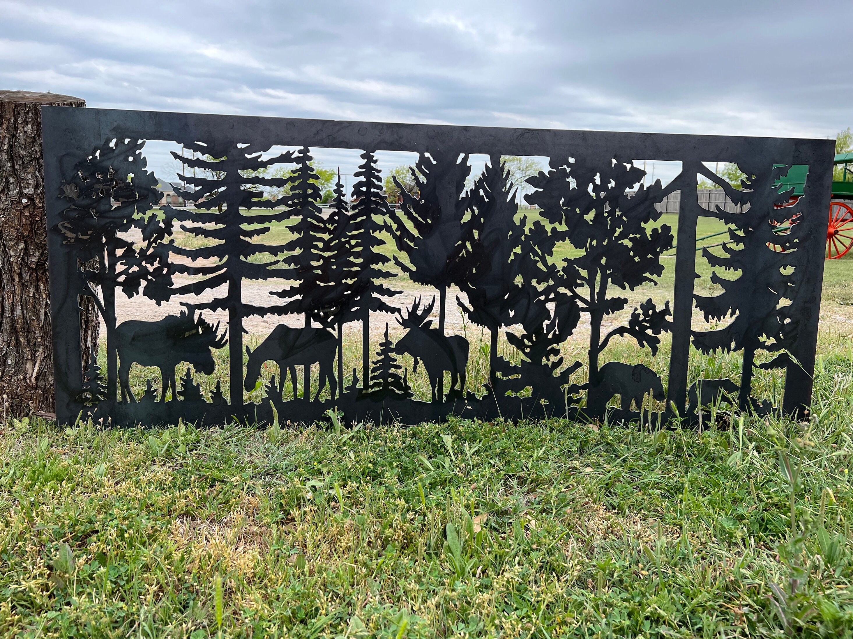 Metal Racoon Panel Decorative Rustic Metal Panel, Metal Panel Insert, Wildlife Scenery ...