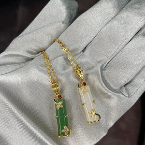 18k Stainless Steel Bamboo Necklace