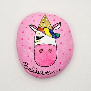 Painted rock, Be kind/Believe, painted stone, rock art,  painted pebble, small gift idea, care gift,  home office décor,  birthday