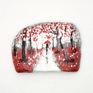 Painted rock, Snow Drops/Life is a journey, painted stone, painted pebble, small gift idea, care gift, rock art, home office décor, birthday