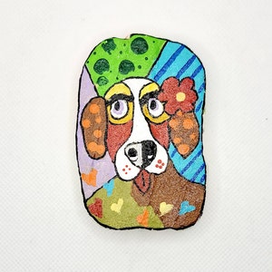 Painted rock, Life is Sweet/Dog Face, painted stone, painted pebble, small gift idea, care gift, rock art, home office décor, birthday