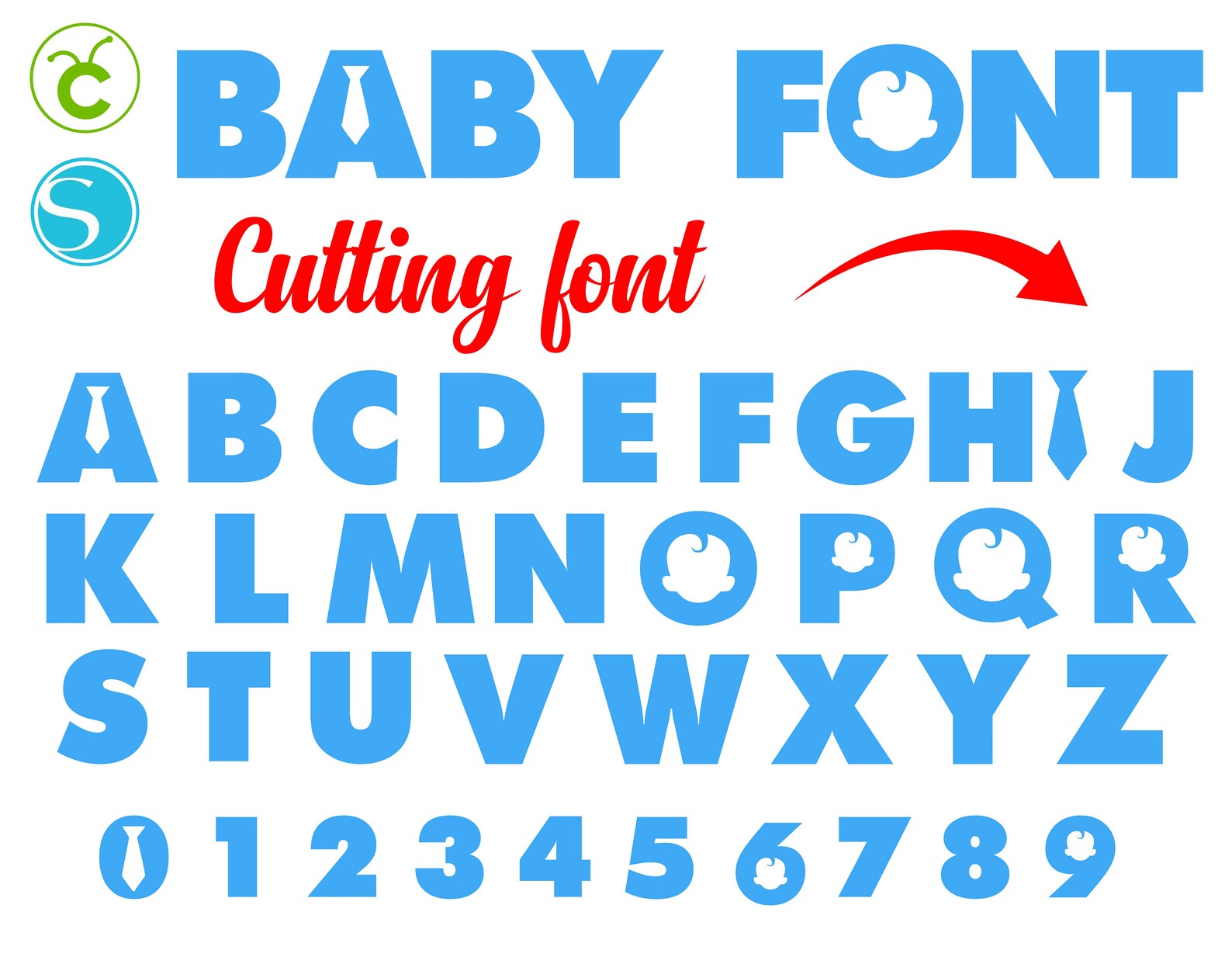 Baby Boy font OTF Baby Font SVG Cricut SVG Letters Boss Cut Etsy Schweiz