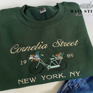 Cornelia Street, Artist Inspired Sweater, Embroidered Crewneck