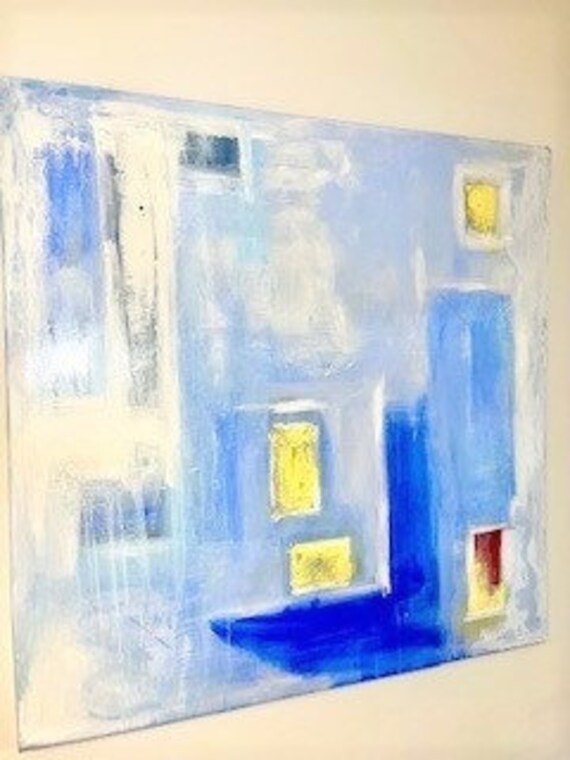 Acrylic on Canvas Original Art 48 X 48 Etsy