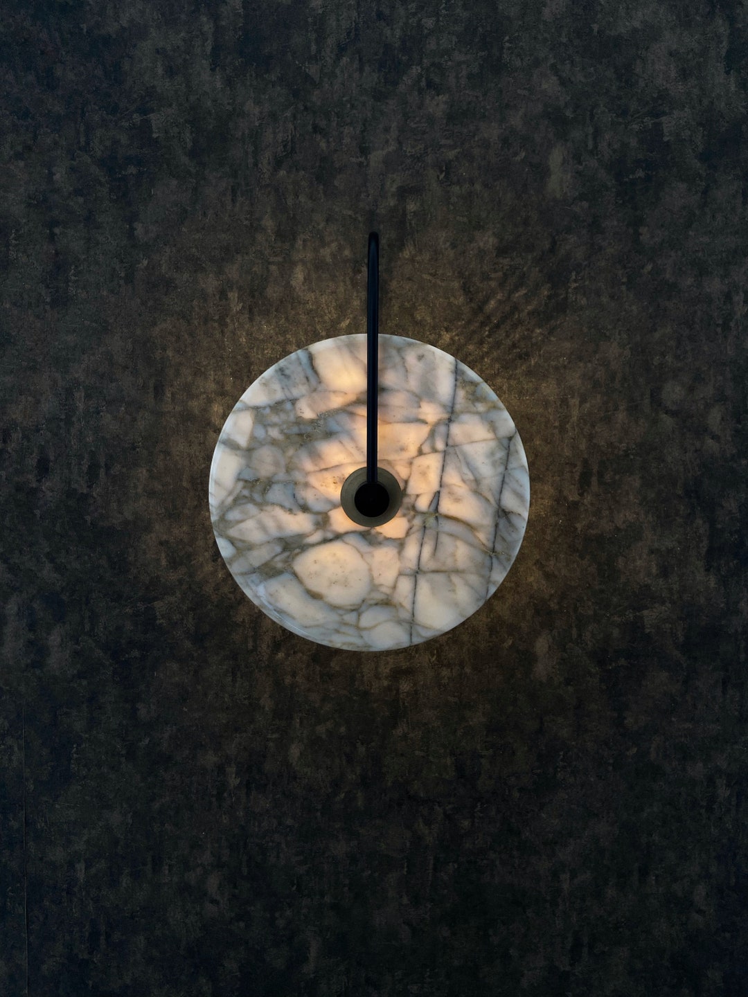 Black Marble Wall Sconce Sconce Modern Lamp Art Deco Etsy