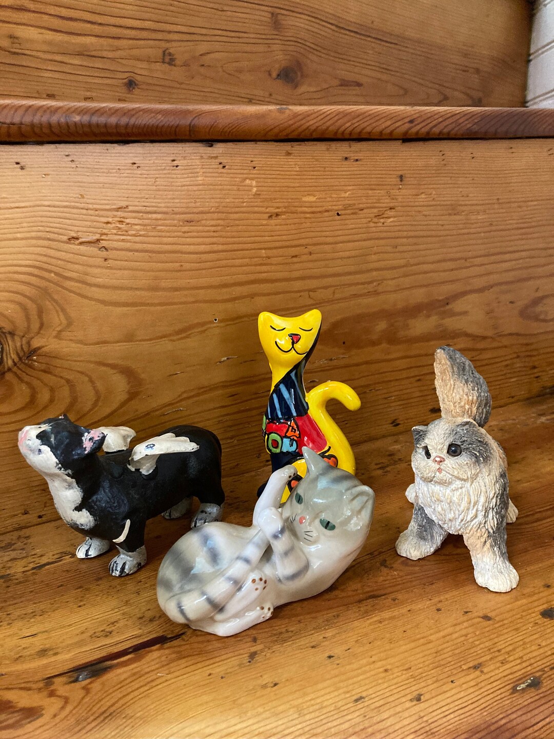 Vintage Cat Feline Collection Collectibles Four Lot Cats Figurines ...