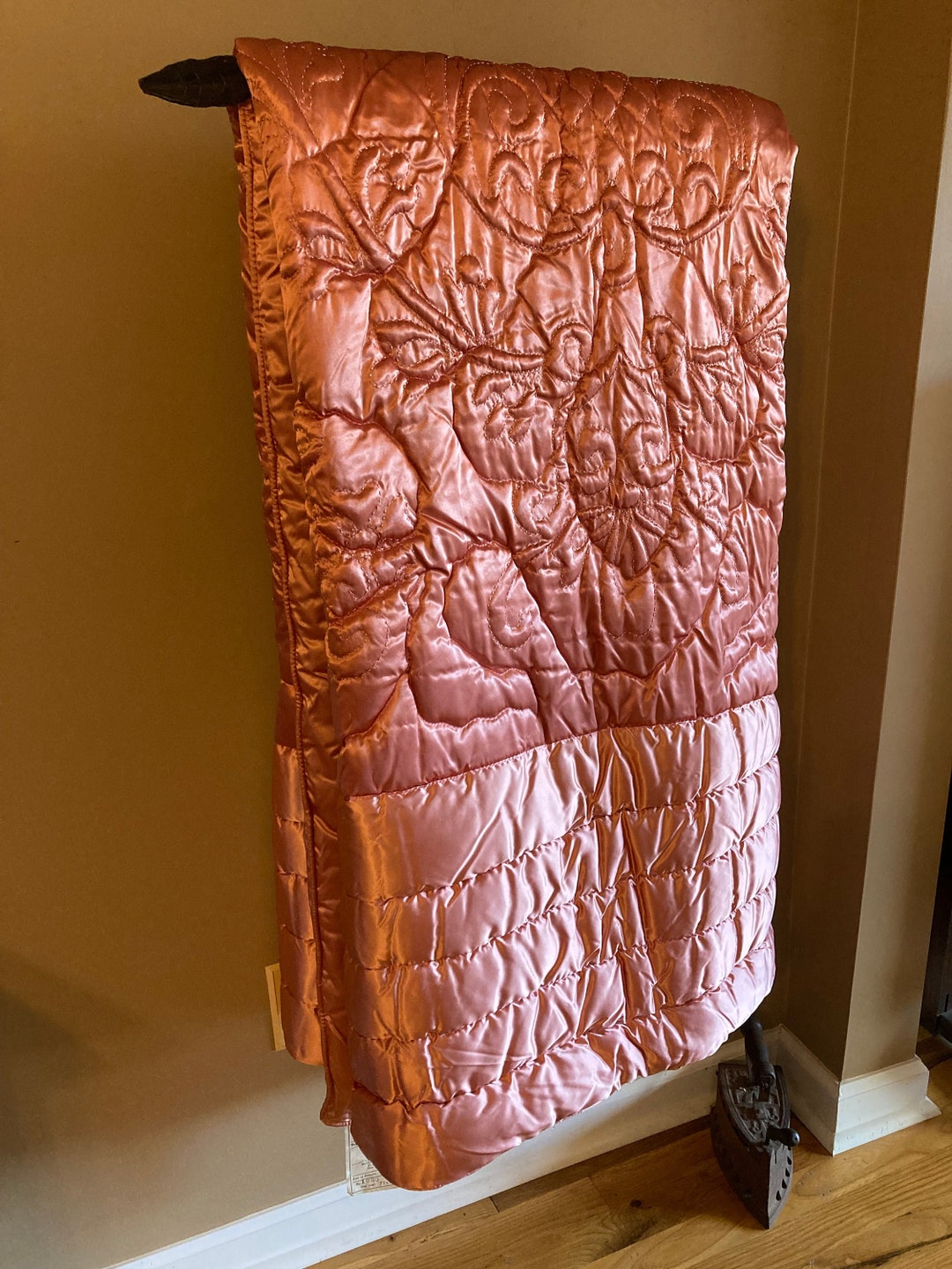 Bed Spread Bedspread Cover Blanket Comforter Vintage Pink Wool Etsy