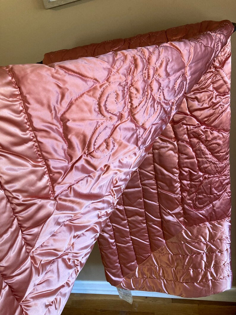 Bed Spread Bedspread Cover Blanket Comforter Vintage Pink Wool Etsy