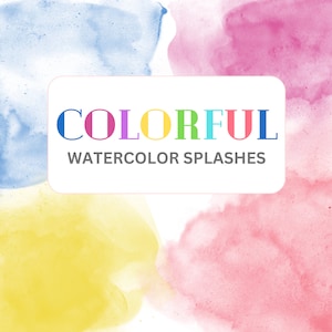 Clipart de acuarela, PNG, fondo, salpicaduras de pintura de acuarela, trazos de pintura, uso comercial