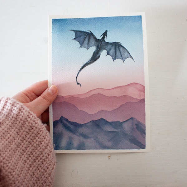 Dragon - original watercolor painting