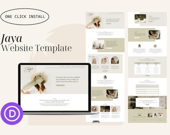 Jaya Website Template for Divi Theme & Wordpress | For health, wellness, coaches, course creators, airbnbs, workshops, masterminds