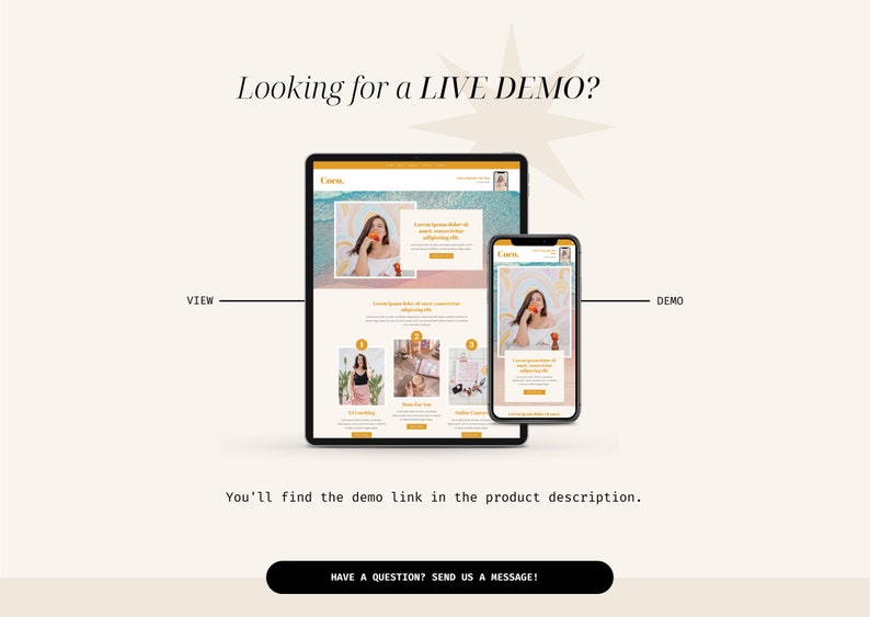 Coco Website Template for Divi Theme & Wordpress | For content creators, social media managers, coaches, online courses image 5