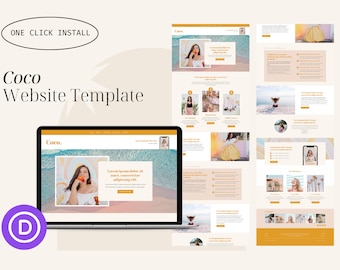 Coco-websitesjabloon voor Divi Theme & Wordpress | Voor contentmakers, social media managers, coaches, online cursussen