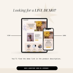 May include: A mockup of a website on a tablet and a smartphone. The website is for a business called "Nearly Natural". The website features a yellow flower and text that says "Lorem ipsum dolor sit amet, consectetur adipiscing elit."