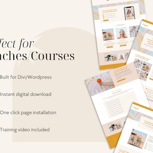 Coco Website Template for Divi Theme & Wordpress | For content creators, social media managers, coaches, online courses image 2