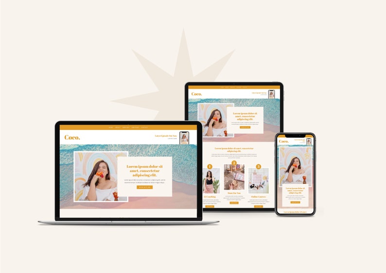 Coco Website Template for Divi Theme & Wordpress | For content creators, social media managers, coaches, online courses image 6