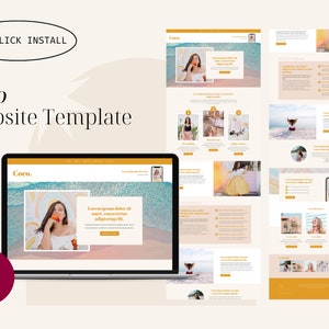 Coco Website Template for Elementor Builder & Wordpress | For content creators, social media managers, coaches, online courses