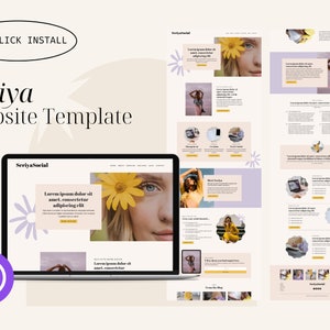 Seriya Website Template for Divi Theme & Wordpress | For social media managers, coaches, online courses, content creators