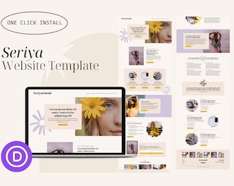 Seriya Website Template for Divi Theme & Wordpress | For social media managers, coaches, online courses, content creators