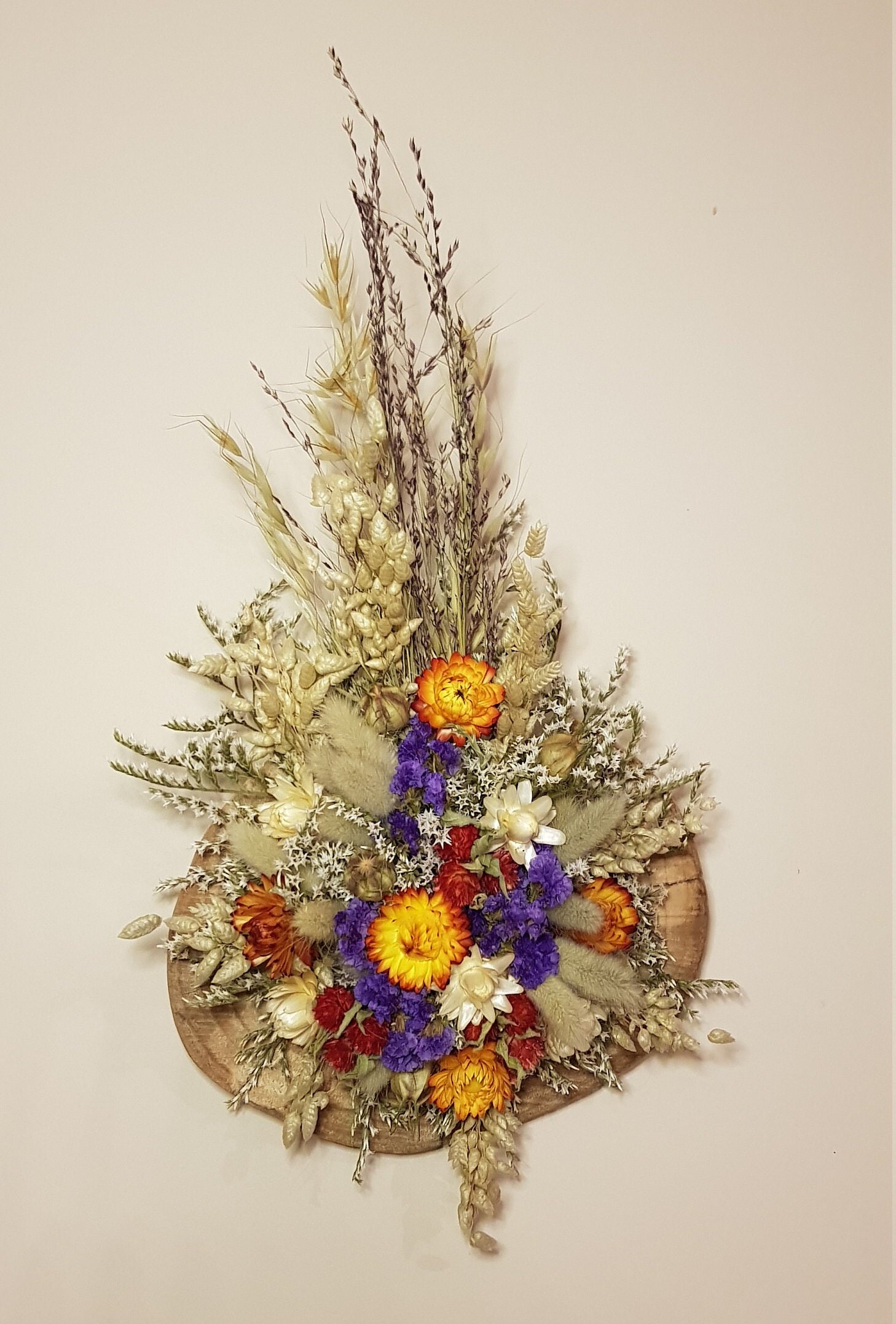 Composition Murale de Fleurs Séchées à Suspendre