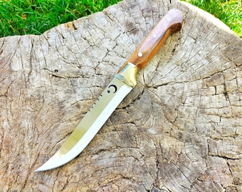 HANDMADE CHEF KNIFE, Chef Knife, Hunting Knife, Stainless Steel with Olive wood handle, Luxury Gift for Women