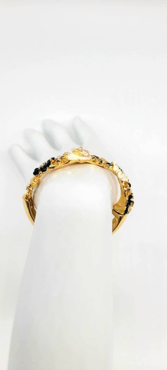 KJL Flower Clamper Bracelet, Kenneth Jay Lane Jew… - image 3
