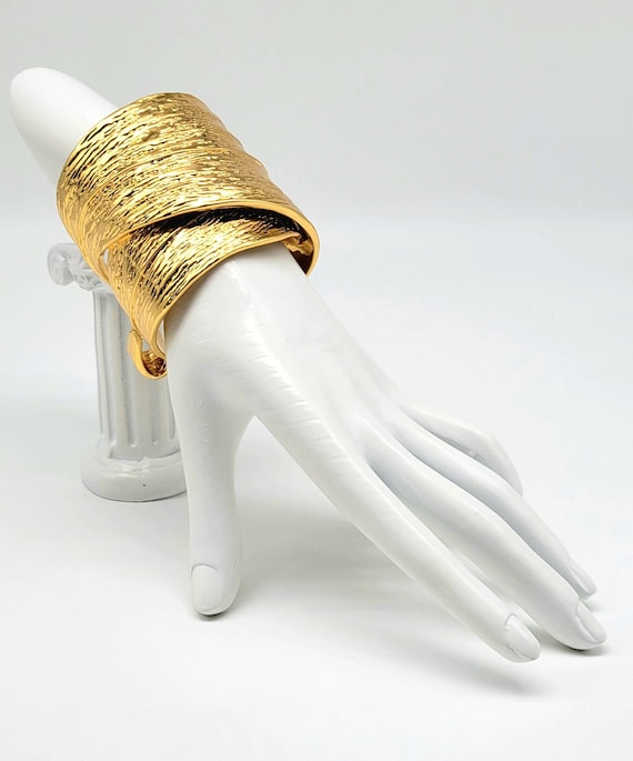 Saint Laurent Jewelry, YSL Bracelet, Gold Leaf Br… - image 2