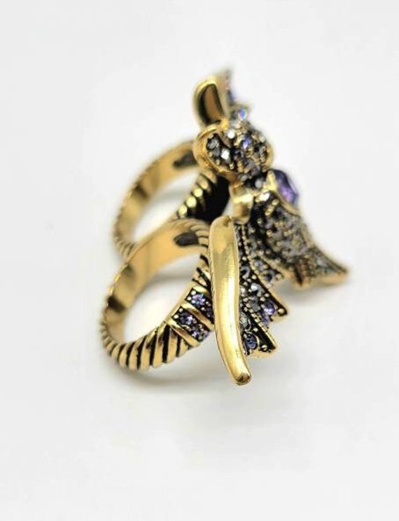 Bat Ring Gold, Bat Ring for Women, Double Finger … - image 7