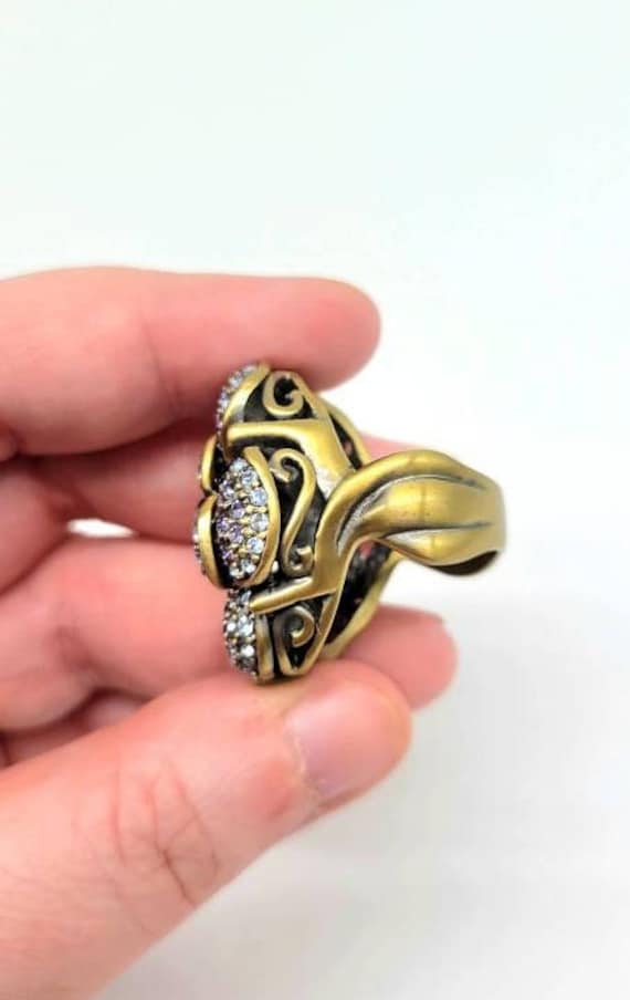 Flower Statement Ring, Large Flower Ring, Big Flower … Gem