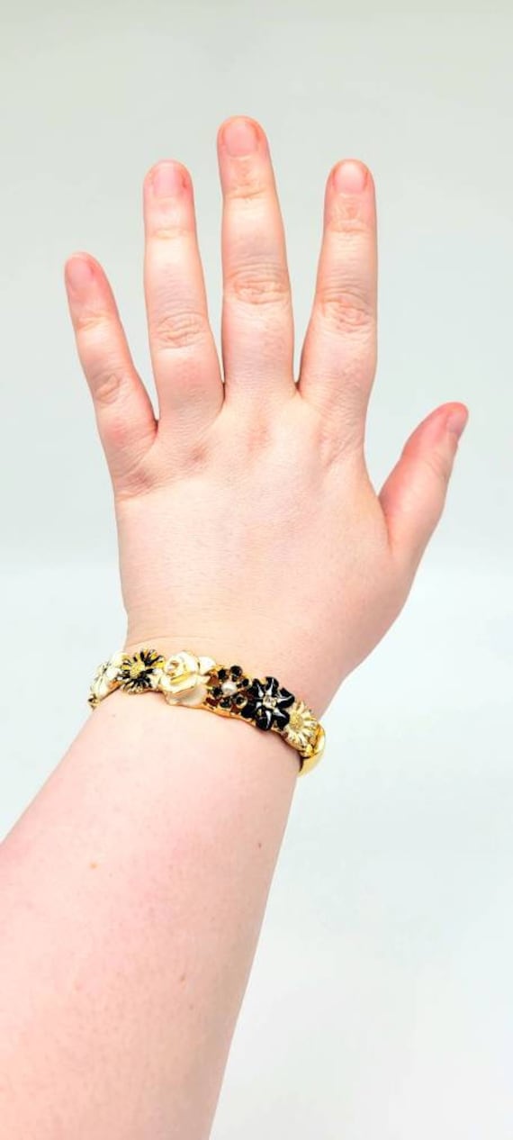 KJL Flower Clamper Bracelet, Kenneth Jay Lane Jew… - image 7