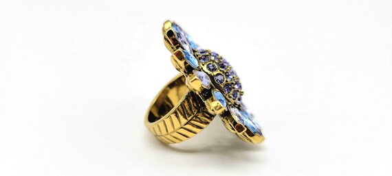 Big Flower Ring, Flower Statement Ring, Flower Co… - image 9