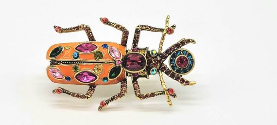 Bug Ring Gold, Insect Ring, Two Finger Ring, Doub… - image 1