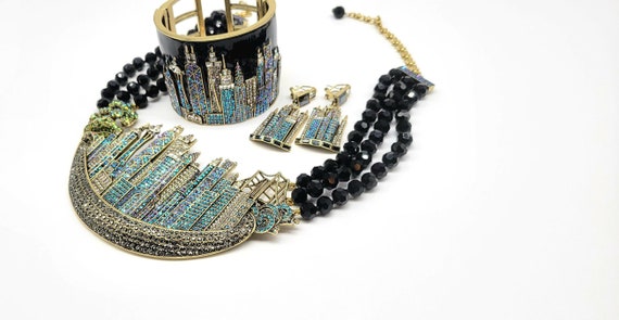 Heidi Daus Set Skyline Necklace Skyline Earrings City Bracelet New York Jewelry Seattle Jewelry Chicago Jewelry San Francisco Jewelry Etsy Canada