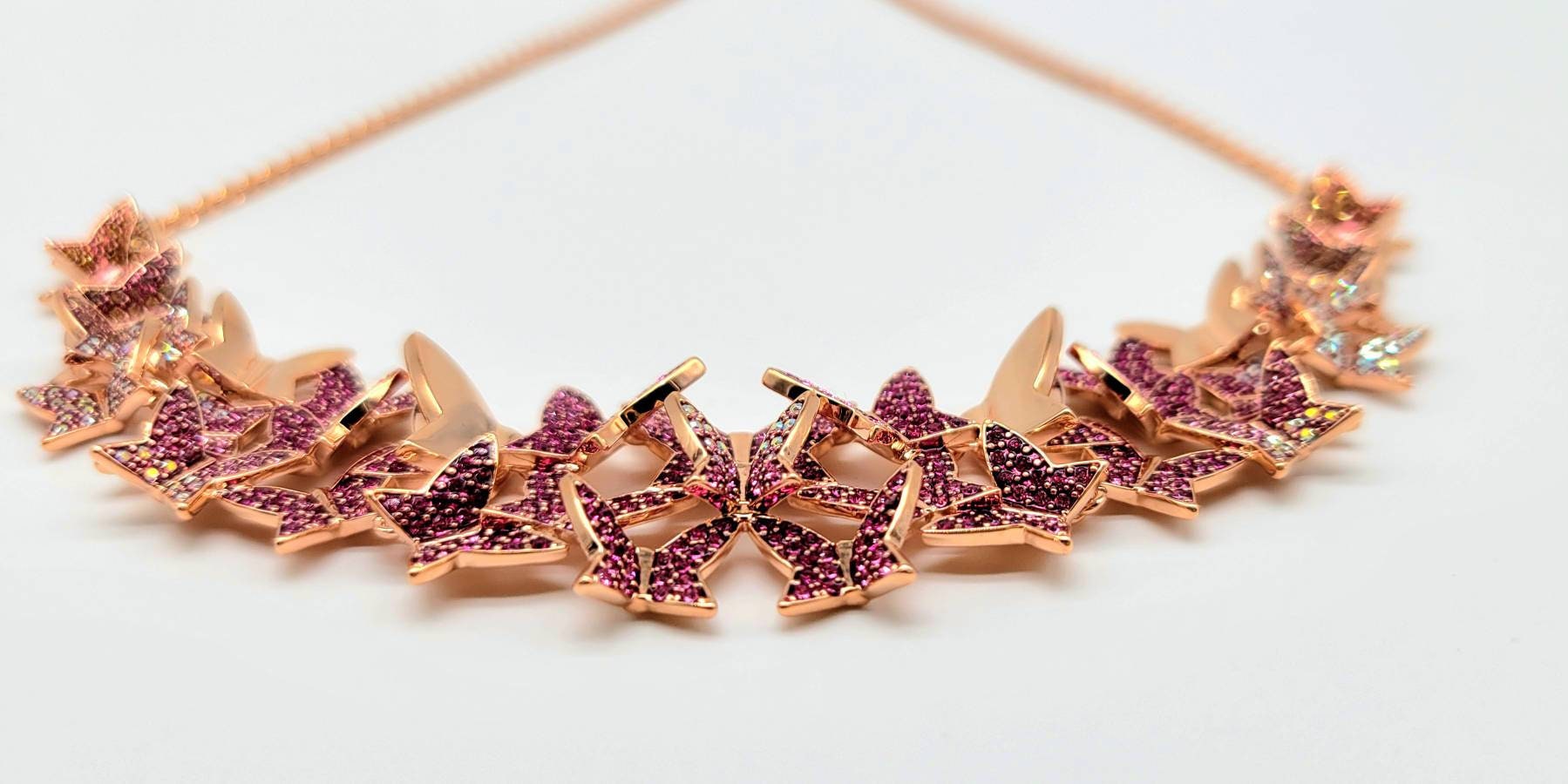 18K WGP Vintage Butterfly Necklace Made with Swarovski Crystal NP1957 | eBay
