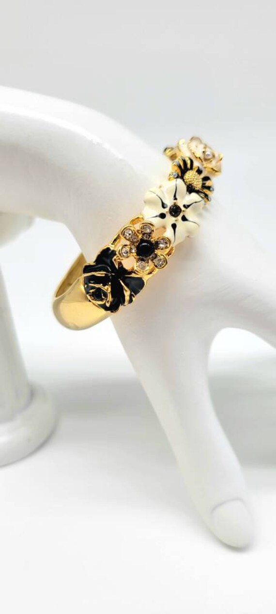 KJL Flower Clamper Bracelet, Kenneth Jay Lane Jew… - image 5
