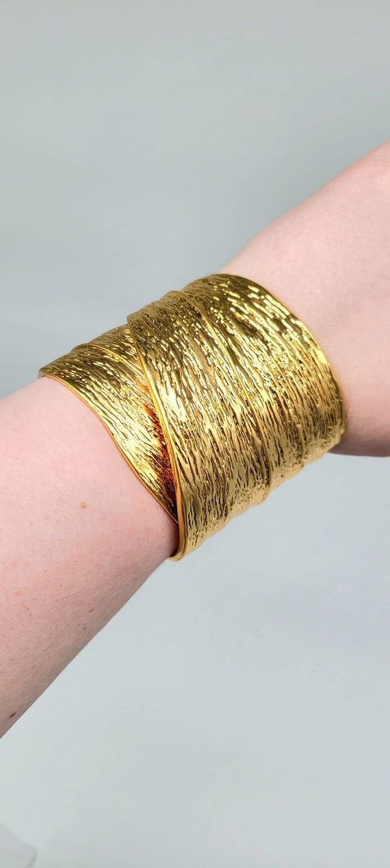 Saint Laurent Jewelry, YSL Bracelet, Gold Leaf Br… - image 8