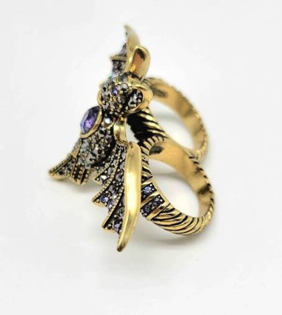 Bat Ring Gold, Bat Ring for Women, Double Finger … - image 9