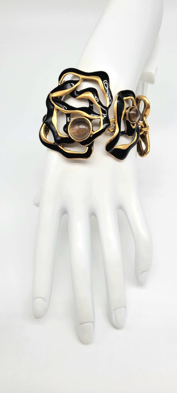 Black Rose Bracelet, Oscar de la Renta Bracelet, B