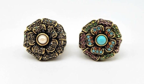 Flower Statement Ring, Crystal Flower Ring, Gemst… - image 3