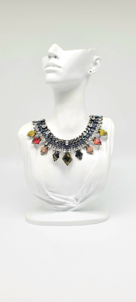 Dannijo Necklace, Rhinestone Bib Necklace, Multico