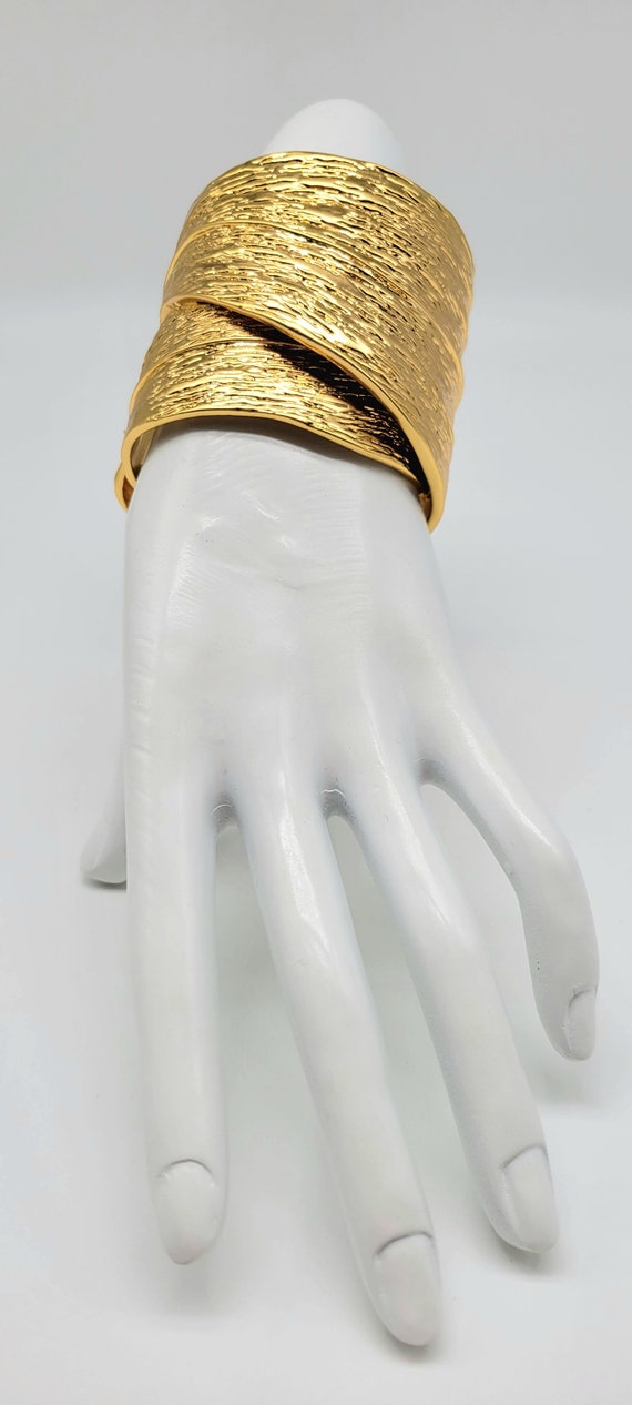 Saint Laurent Jewelry, YSL Bracelet, Gold Leaf Br… - image 7