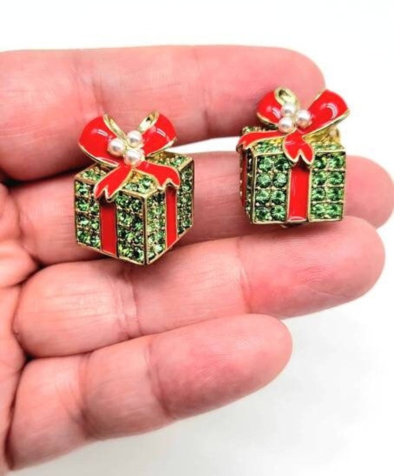 Brooch and Earring Set, Christmas Jewelry Gift Id… - image 5