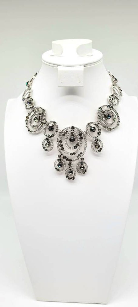 Vintage Statement Necklace, Silver Statement Neckl