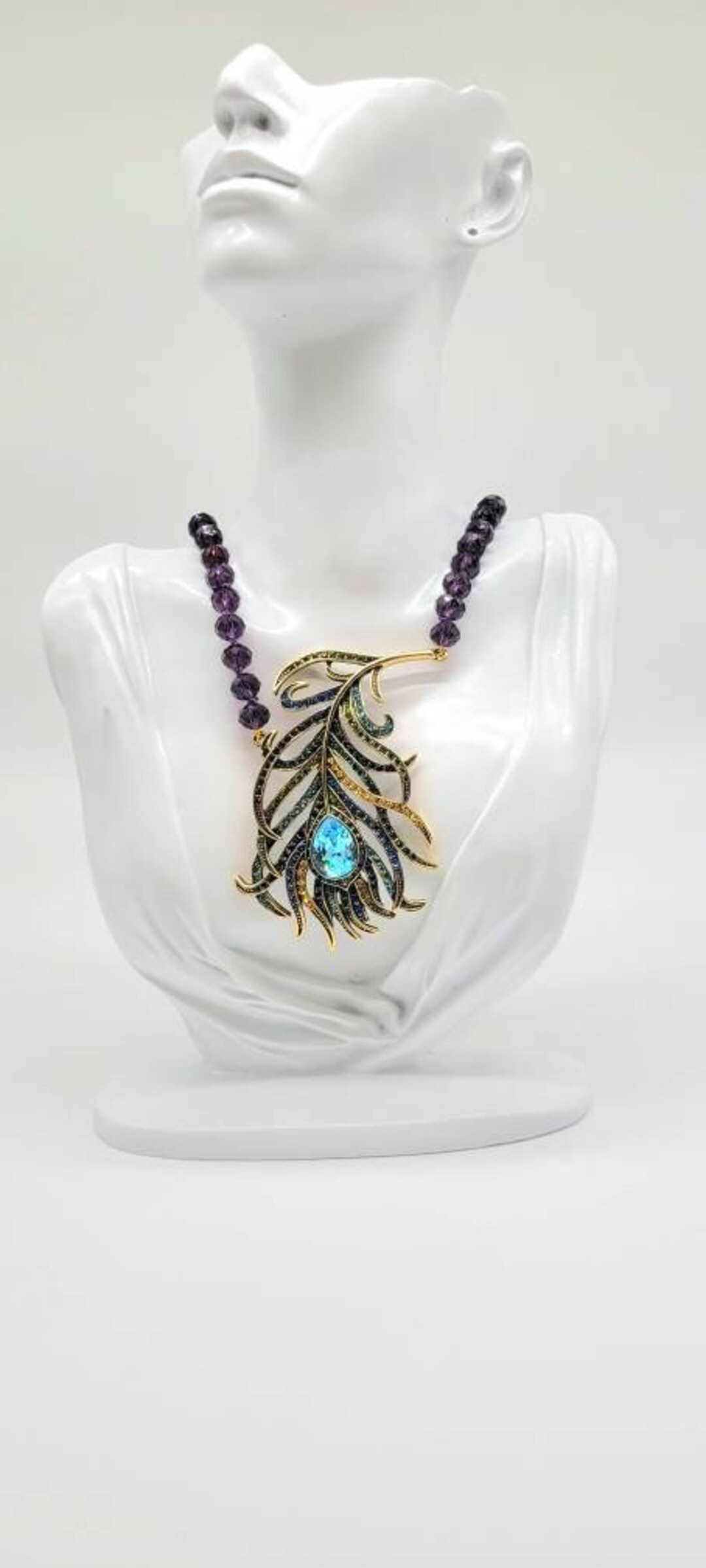 Buy Peacock Feather Diamond Necklace Online | CaratLane