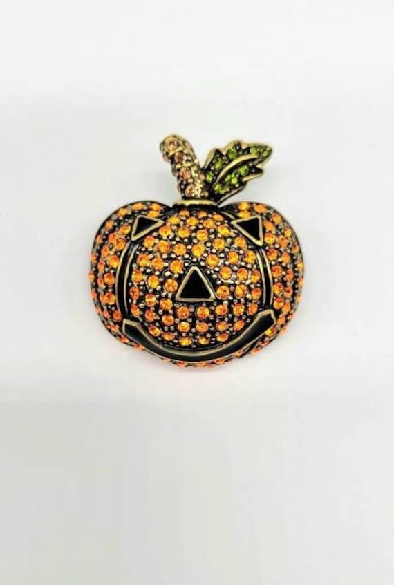 Pumpkin Brooch, Pumpkin Pin, Pumpkin Jewelry, Jack