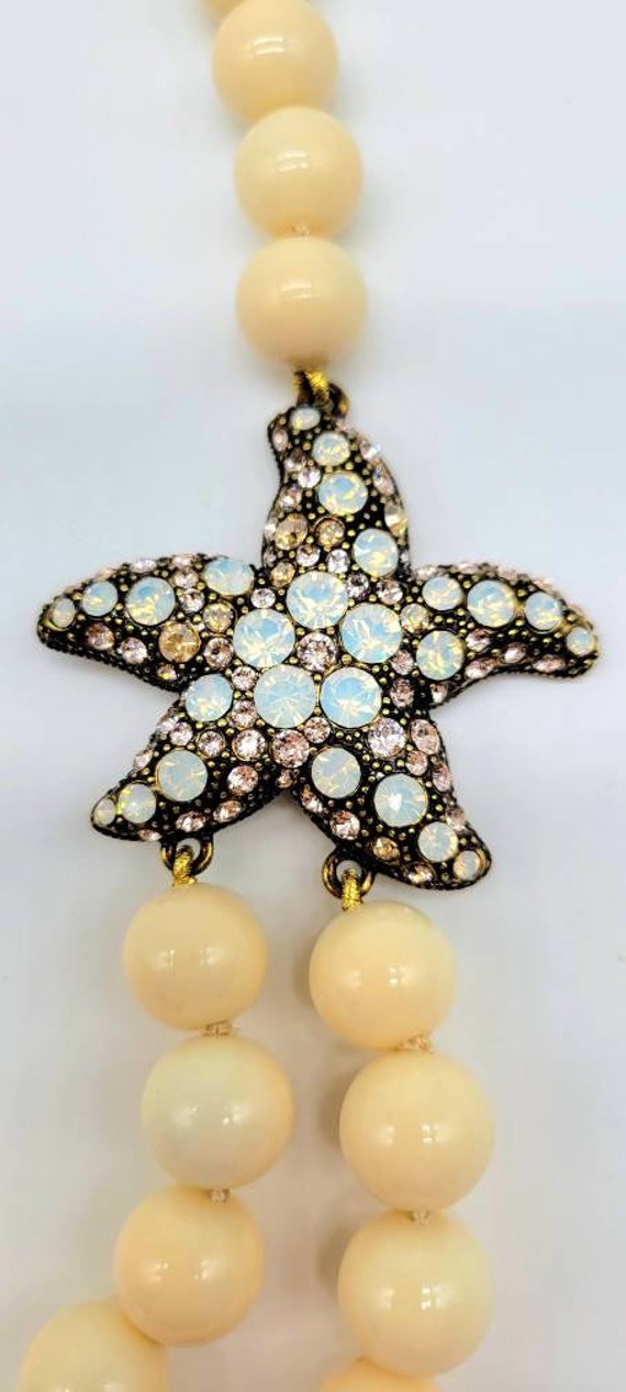 Starfish Necklace with Beads, Vintage Starfish Ne… - image 5