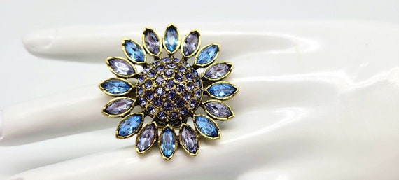 Big Flower Ring, Flower Statement Ring, Flower Co… - image 1