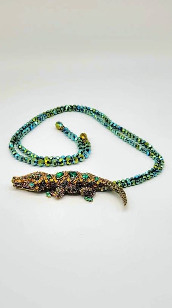 Alligator Necklace, Alligator Jewelry, Crocodile N