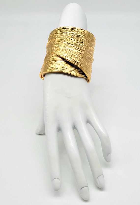 Saint Laurent Jewelry, YSL Bracelet, Gold Leaf Br… - image 3