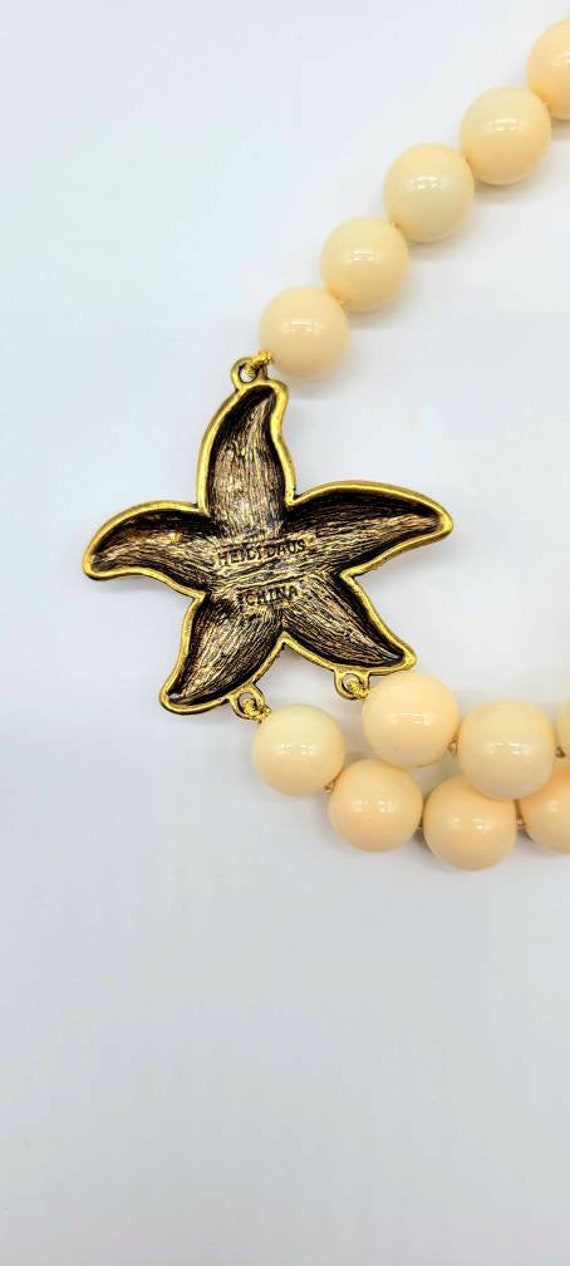 Starfish Necklace with Beads, Vintage Starfish Ne… - image 9